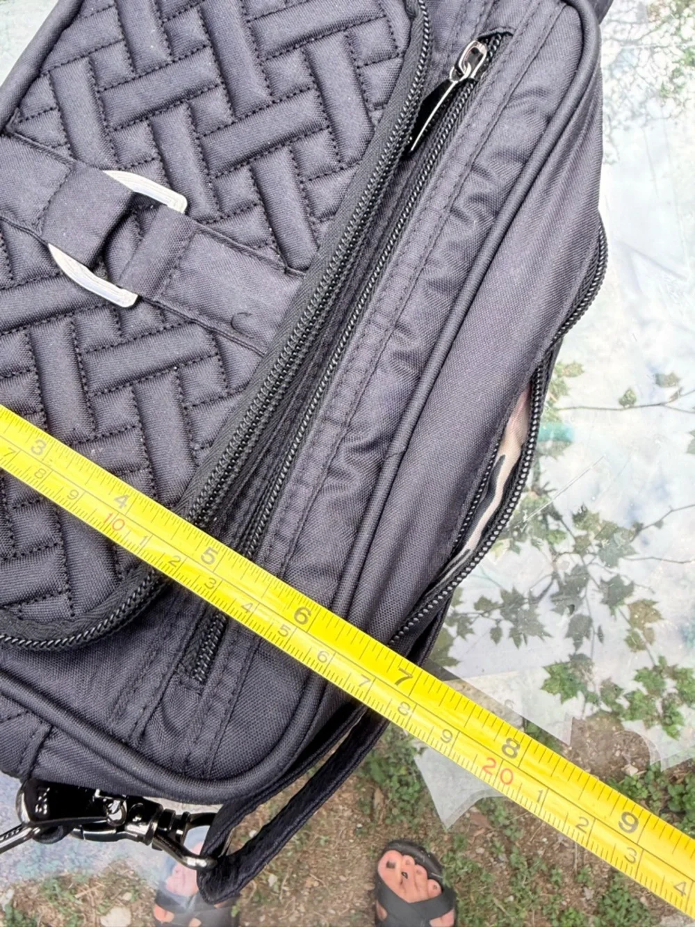 Lug Quilted Crossbody Bag Black‎ Travel Organizer Lightweight Carousel